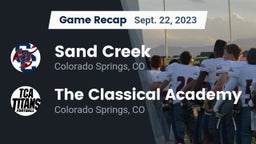 Recap: Sand Creek  vs. The Classical Academy  2023
