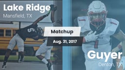 Matchup: Lake Ridge vs. Guyer  2017