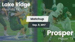 Matchup: Lake Ridge vs. Prosper  2017