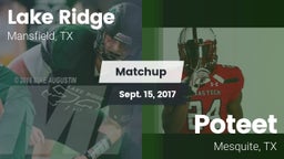 Matchup: Lake Ridge vs. Poteet  2017