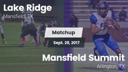 Matchup: Lake Ridge vs. Mansfield Summit  2017
