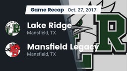 Recap: Lake Ridge  vs. Mansfield Legacy  2017