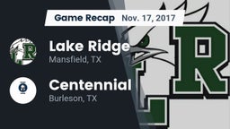 Recap: Lake Ridge  vs. Centennial  2017