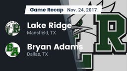 Recap: Lake Ridge  vs. Bryan Adams  2017