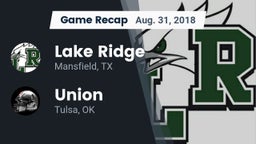Recap: Lake Ridge  vs. Union  2018