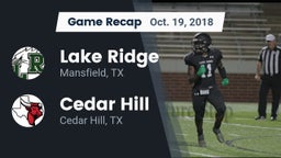 Recap: Lake Ridge  vs. Cedar Hill  2018