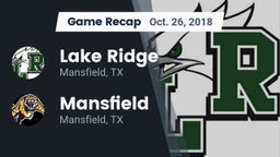 Recap: Lake Ridge  vs. Mansfield  2018