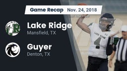 Recap: Lake Ridge  vs. Guyer  2018