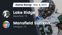 Recap: Lake Ridge  vs. Mansfield Summit  2019