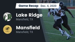 Recap: Lake Ridge  vs. Mansfield  2020