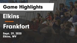 Elkins  vs Frankfort  Game Highlights - Sept. 29, 2020