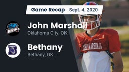 Recap: John Marshall  vs. Bethany  2020