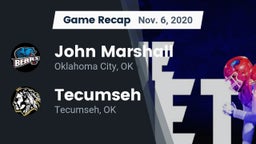 Recap: John Marshall  vs. Tecumseh  2020