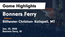 Bonners Ferry  vs Stillwater Christian- Kalispell, MT Game Highlights - Jan. 25, 2020
