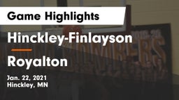 Hinckley-Finlayson  vs Royalton  Game Highlights - Jan. 22, 2021
