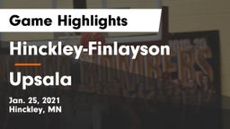 Hinckley-Finlayson  vs Upsala  Game Highlights - Jan. 25, 2021