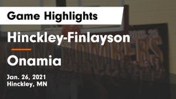 Hinckley-Finlayson  vs Onamia  Game Highlights - Jan. 26, 2021