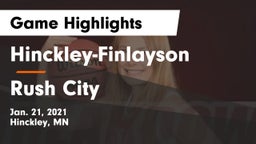 Hinckley-Finlayson  vs Rush City  Game Highlights - Jan. 21, 2021
