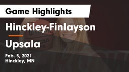 Hinckley-Finlayson  vs Upsala  Game Highlights - Feb. 5, 2021