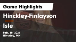 Hinckley-Finlayson  vs Isle  Game Highlights - Feb. 19, 2021