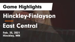 Hinckley-Finlayson  vs East Central  Game Highlights - Feb. 25, 2021