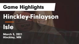 Hinckley-Finlayson  vs Isle  Game Highlights - March 5, 2021