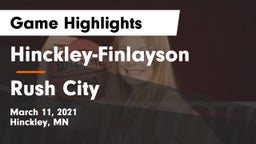 Hinckley-Finlayson  vs Rush City  Game Highlights - March 11, 2021