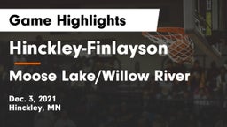 Hinckley-Finlayson  vs Moose Lake/Willow River  Game Highlights - Dec. 3, 2021