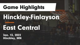 Hinckley-Finlayson  vs East Central  Game Highlights - Jan. 13, 2022