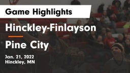 Hinckley-Finlayson  vs Pine City  Game Highlights - Jan. 21, 2022
