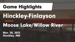 Hinckley-Finlayson  vs Moose Lake/Willow River  Game Highlights - Nov. 28, 2023
