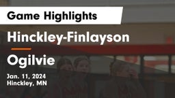 Hinckley-Finlayson  vs Ogilvie  Game Highlights - Jan. 11, 2024