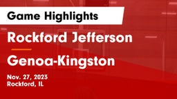 Rockford Jefferson  vs Genoa-Kingston  Game Highlights - Nov. 27, 2023