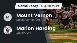 Recap: Mount Vernon  vs. Marion Harding  2019