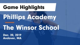 Phillips Academy vs The Winsor School Game Highlights - Dec. 20, 2019