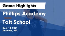 Phillips Academy vs Taft School Game Highlights - Dec. 18, 2021