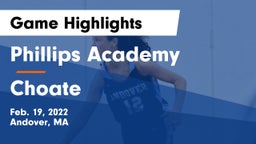 Phillips Academy vs Choate Game Highlights - Feb. 19, 2022