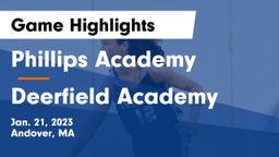 Phillips Academy vs Deerfield Academy  Game Highlights - Jan. 21, 2023