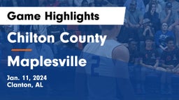 Chilton County  vs Maplesville Game Highlights - Jan. 11, 2024