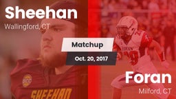 Matchup: Sheehan  vs. Foran  2017
