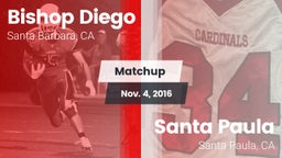 Matchup: Bishop Diego High vs. Santa Paula  2016