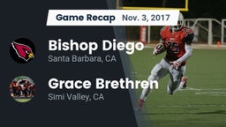 Recap: Bishop Diego  vs. Grace Brethren  2017