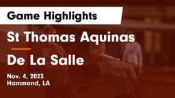 St Thomas Aquinas vs De La Salle Game Highlights - Nov. 4, 2023