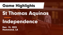 St Thomas Aquinas vs Independence Game Highlights - Dec. 13, 2023