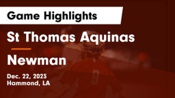 St Thomas Aquinas vs Newman  Game Highlights - Dec. 22, 2023