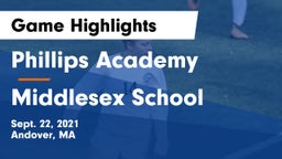 Phillips Academy vs Middlesex School Game Highlights - Sept. 22, 2021