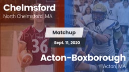 Matchup: Chelmsford High vs. Acton-Boxborough  2020