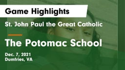  St. John Paul the Great Catholic  vs The Potomac School Game Highlights - Dec. 7, 2021