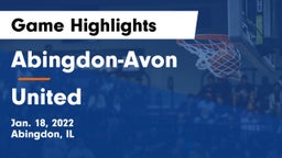 Abingdon-Avon  vs United  Game Highlights - Jan. 18, 2022