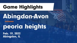 Abingdon-Avon  vs peoria heights Game Highlights - Feb. 19, 2022